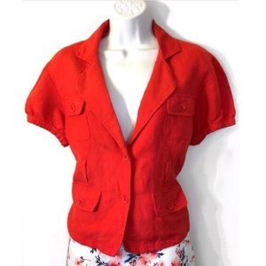 Fitted Short Sleeve Blazer